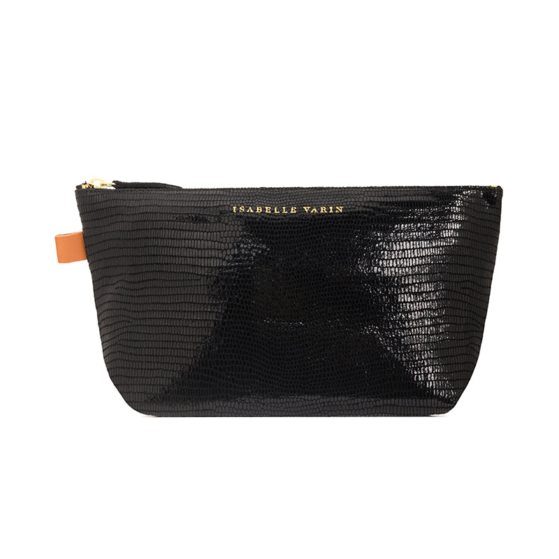 Trousse "Lencil" cuir Turtle Noir