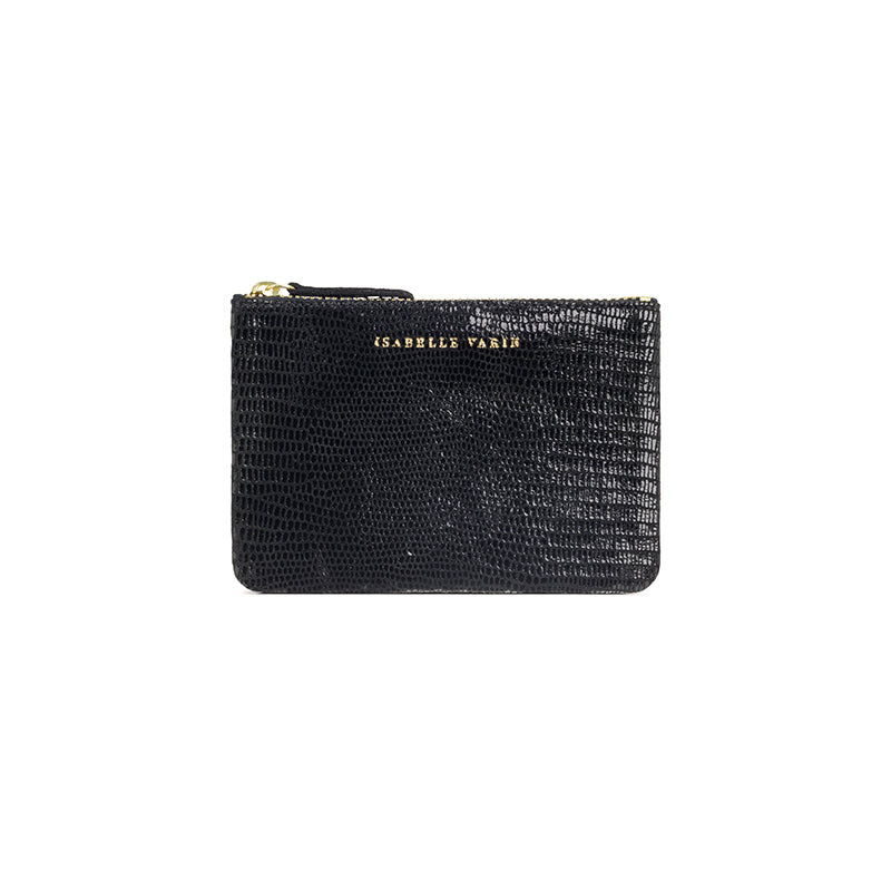 Porte-monnaie "Star" cuir Turtle Noir