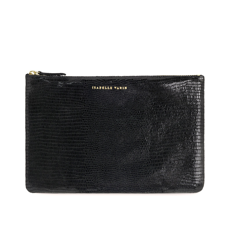 Pochette "Love" cuir Turtle Noir