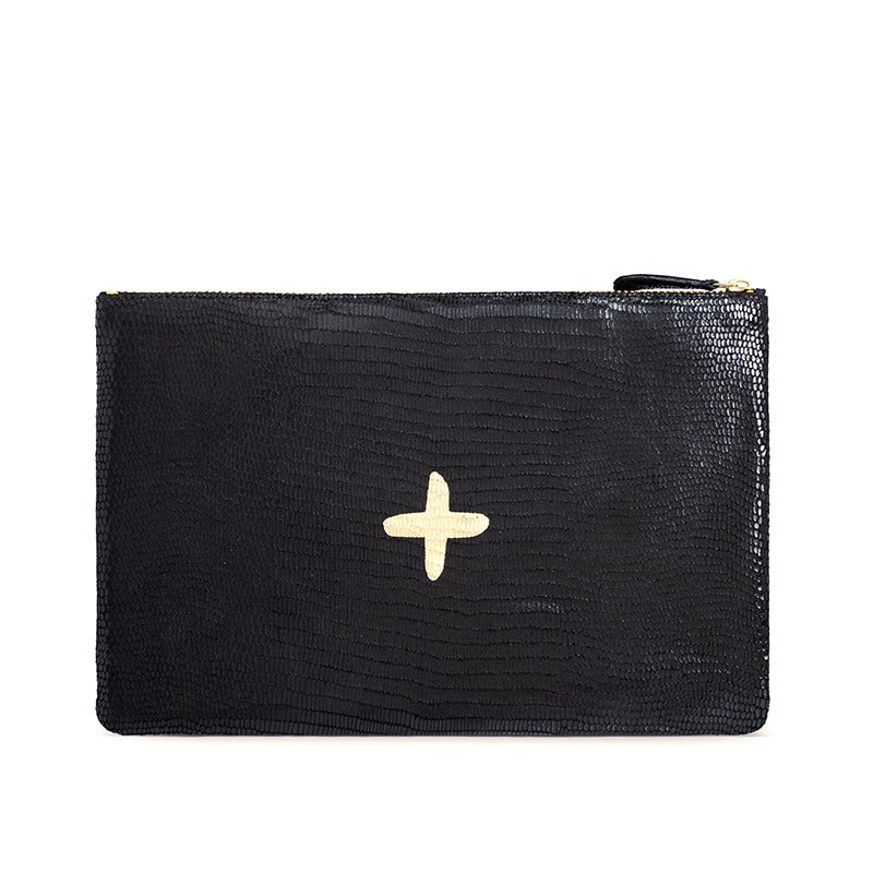 Pochette "Love" cuir Turtle Noir