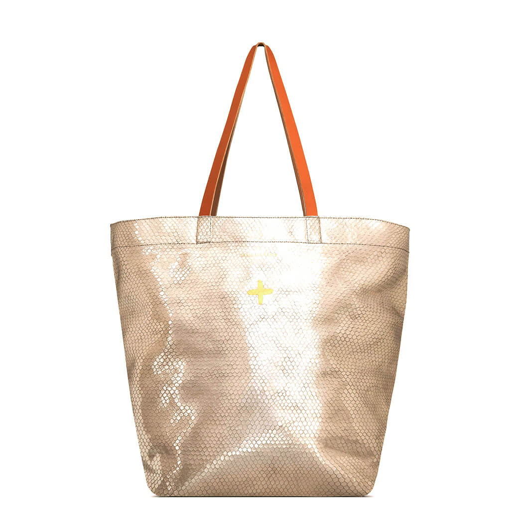 Grand cabas "Laner" cuir Bubble Sable