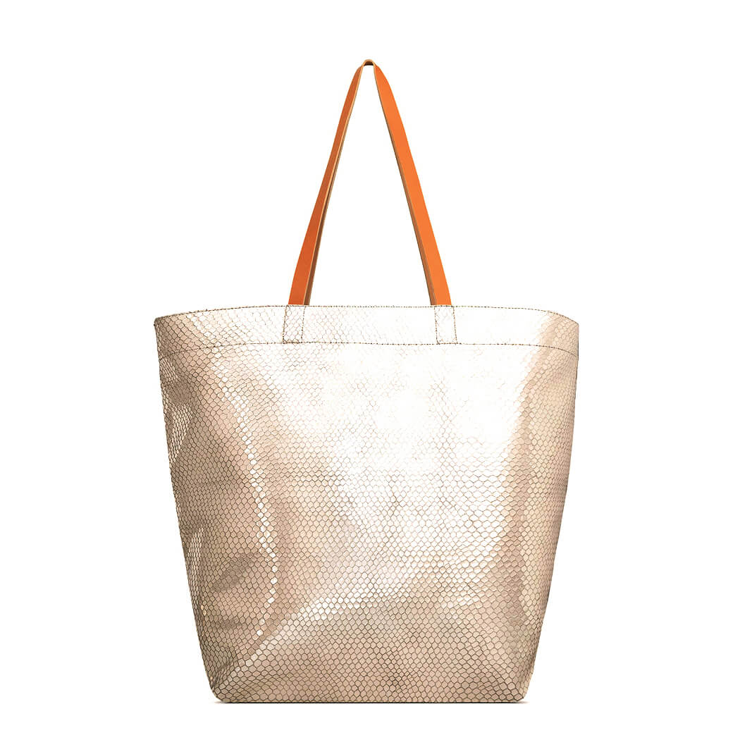 Grand cabas "Laner" cuir Bubble Sable