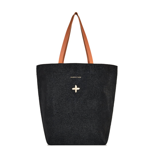 Grand cabas "Laner" cuir Sand Black