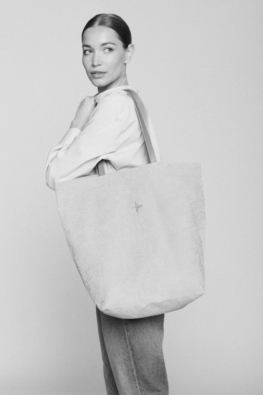 Grand cabas "Laner" cuir Bubble Sable