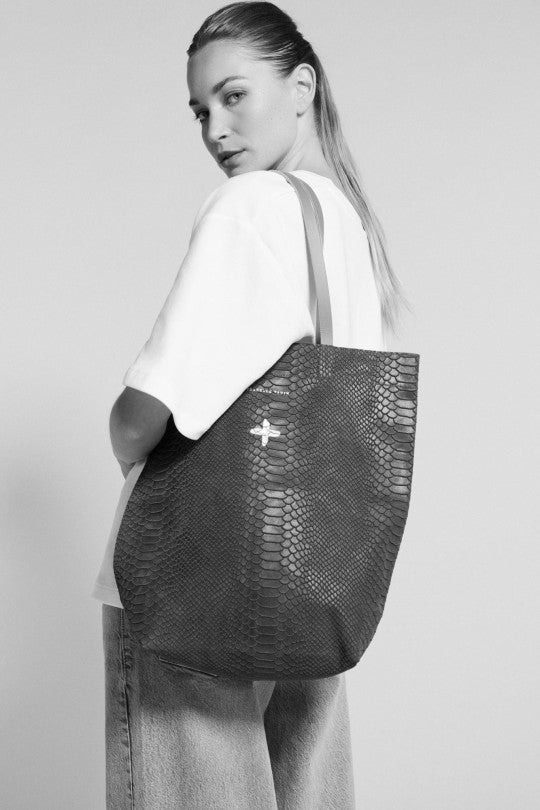 Cabas "Mester" cuir Sand Vanille