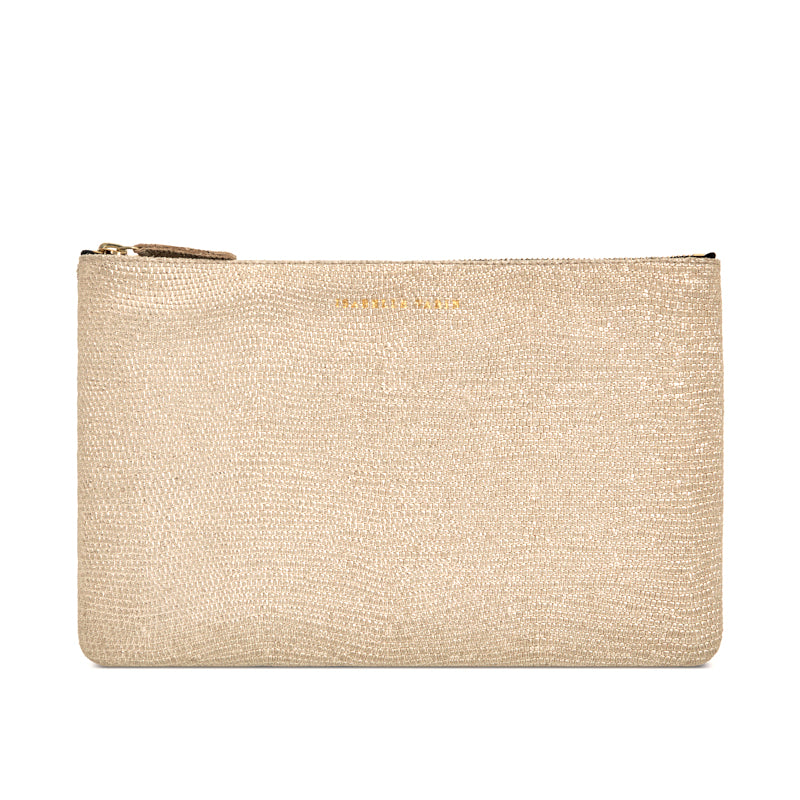 Pochette "Love" cuir Sand Vanille
