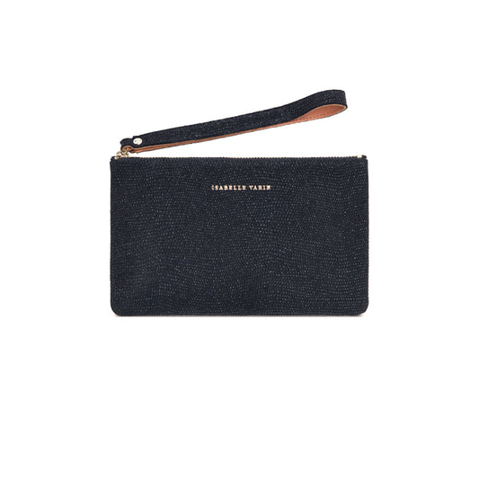 Pochette "Sister" cuir Sand Black