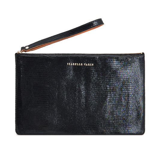 Pochette "Liam" cuir Turtle Noir