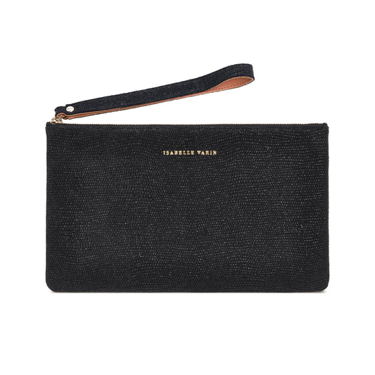 Pochette "Massi" cuir Sand Black