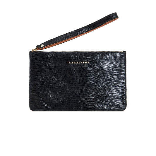 Pochette "Sister" cuir Turtle Noir