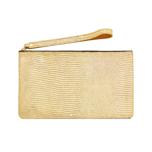 Pochette "Massi" cuir Turtle Or