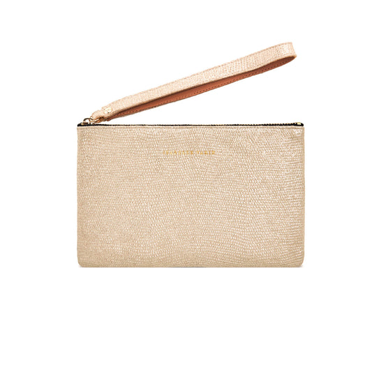 Pochette "Sister" cuir Sand Vanille