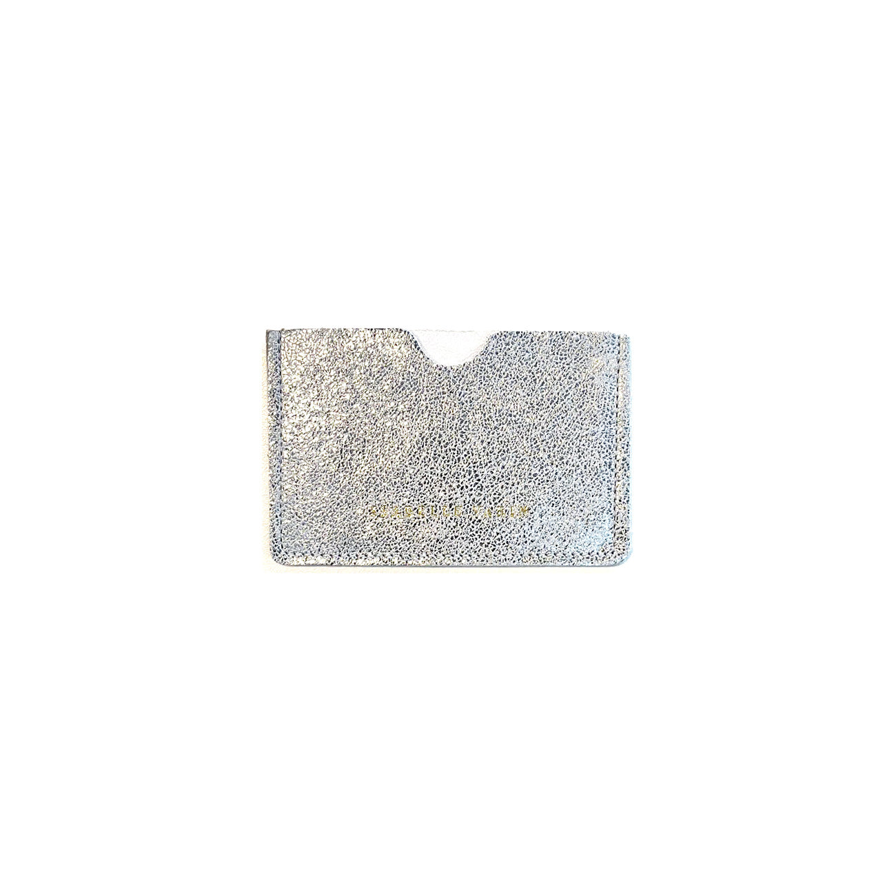 Porte-cartes "Credy" cuir Disco Argent