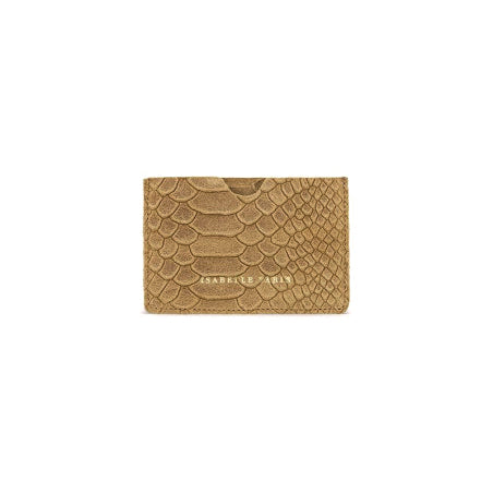 Porte-cartes "Credy" cuir Snake beige