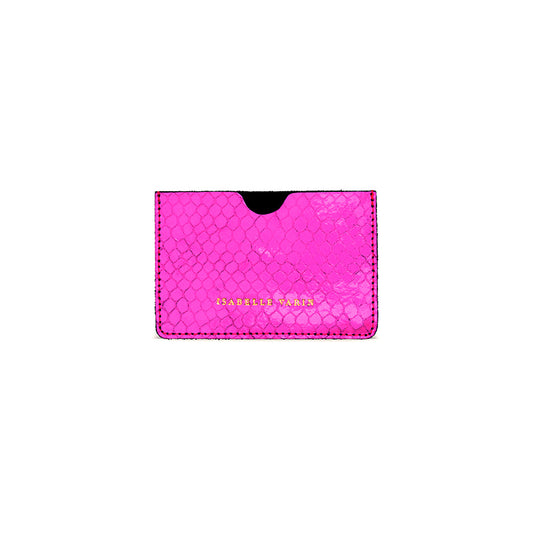 Porte-cartes "Credy" cuir Bubble Fuschia