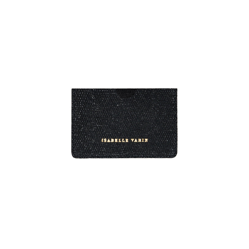 Porte-cartes "Credy" cuir Sand Black