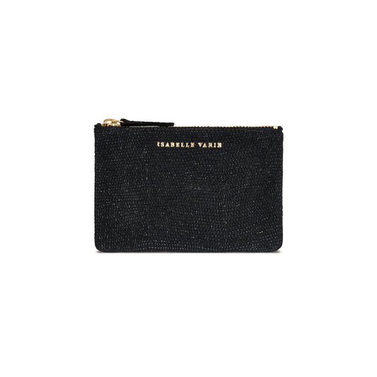 Porte-monnaie "Star" cuir Sand Black