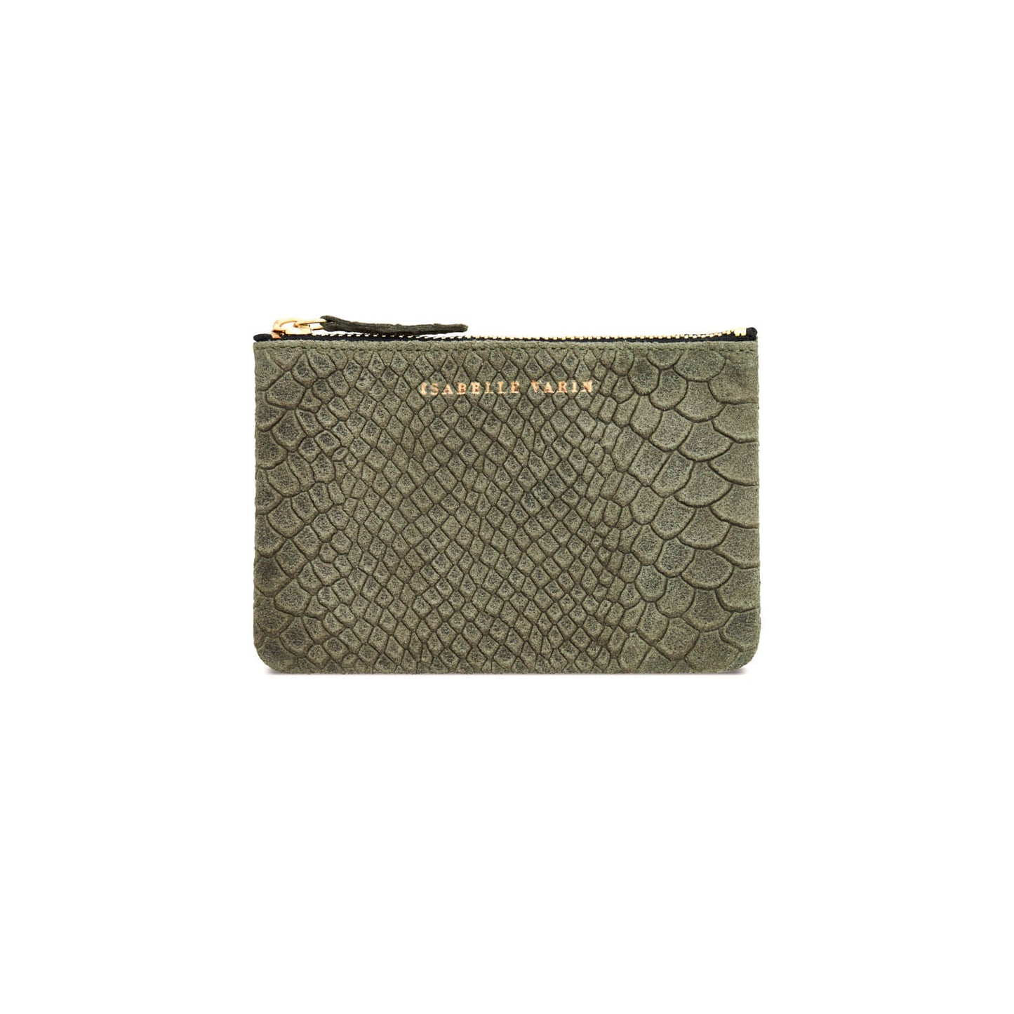 Porte-monnaie "Star" cuir Snake kaki