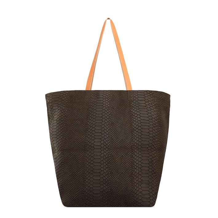Grand cabas "Laner" cuir Snake Café