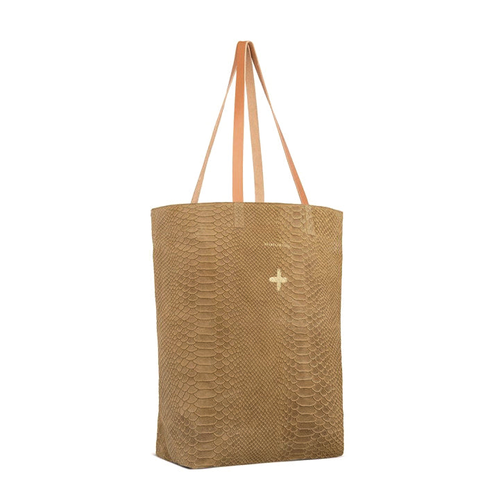 Cabas "Mester" cuir Snake Beige