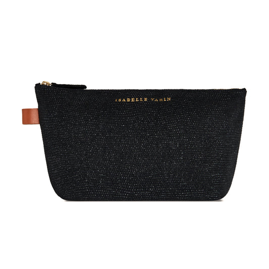 Trousse "Lencil" cuir Sand Black