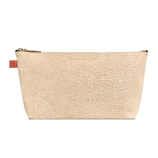 Grande trousse "Mild" cuir Sand Vanille
