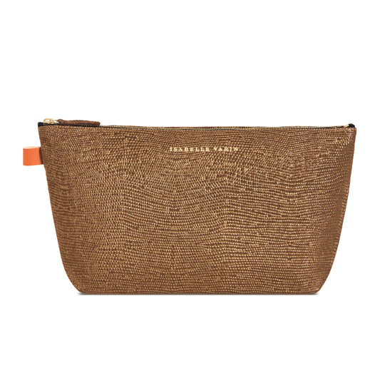 Grande trousse "Mild" cuir Sand Naturel