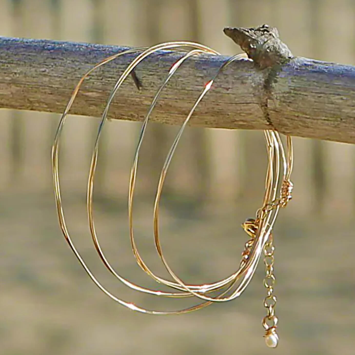 Jonc "Vagabond" - plaqué or