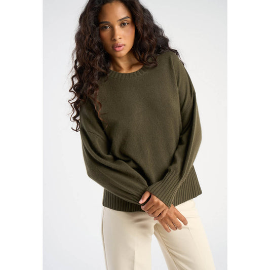 Pull "Monptilya" cachemire - Kaki