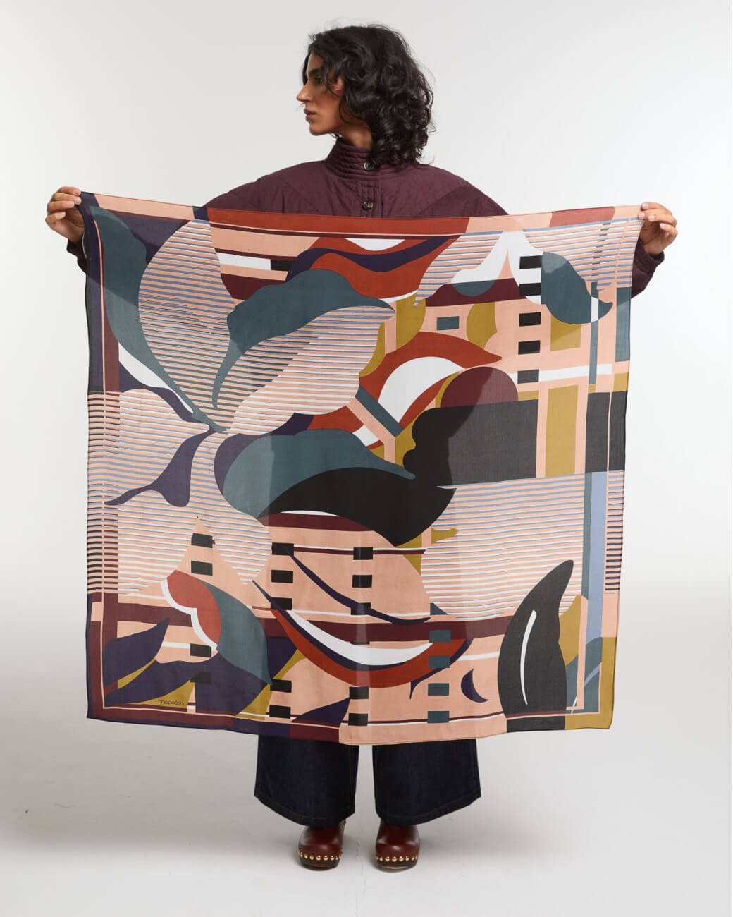 Grand carré en soie "Bois Sacré"