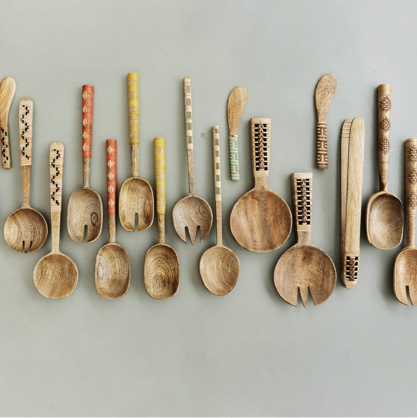 Couverts de service en bois & bambou