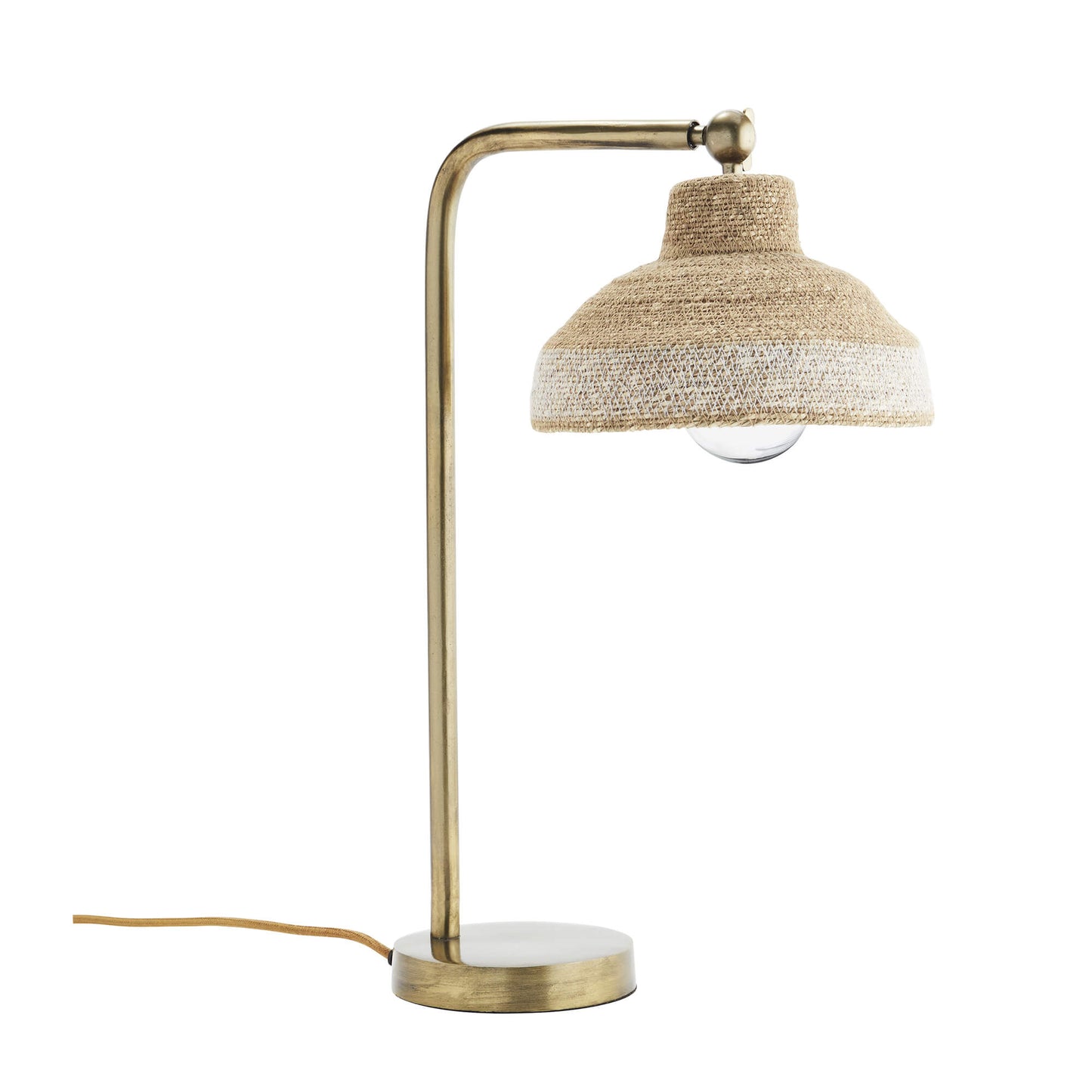 Lampe sur pied métal & sisal