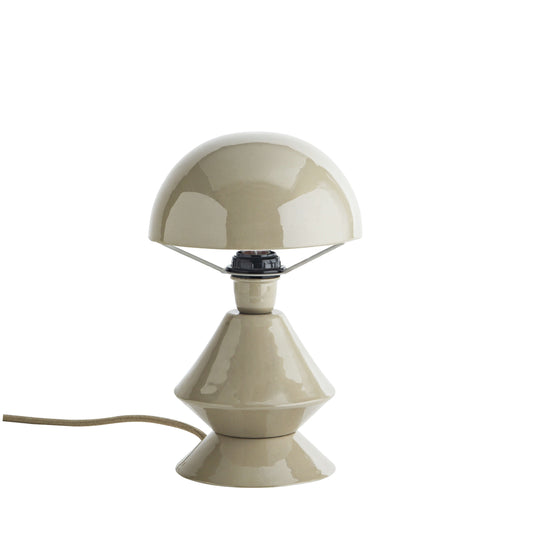 Petite lampe métal émaillé - Taupe