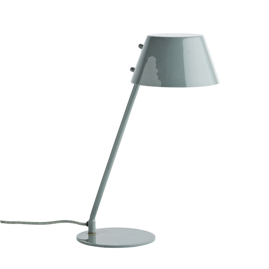 Lampe sur pied métal émaillé - Bleu gris
