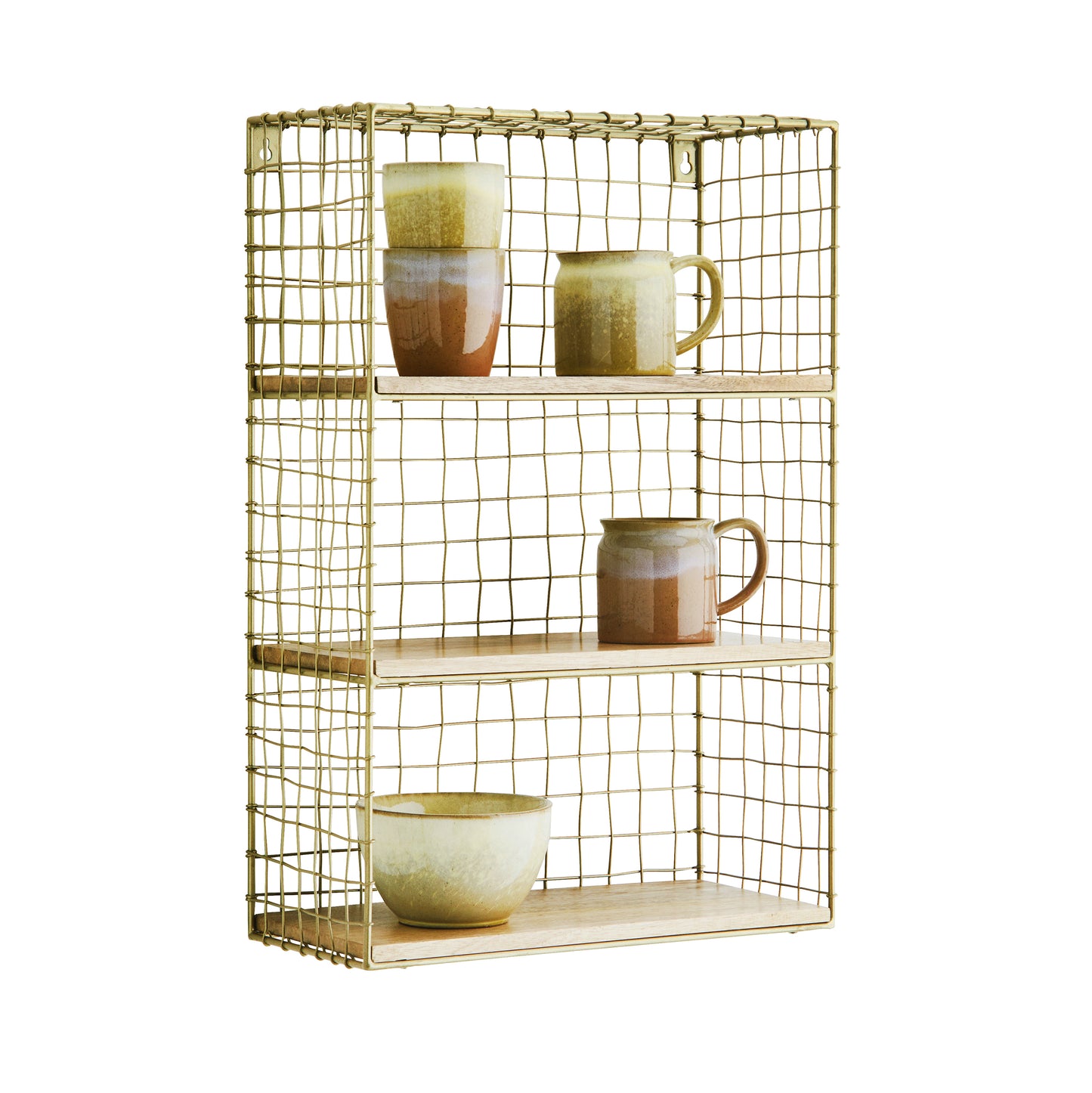 Petite étagère grillage & bois