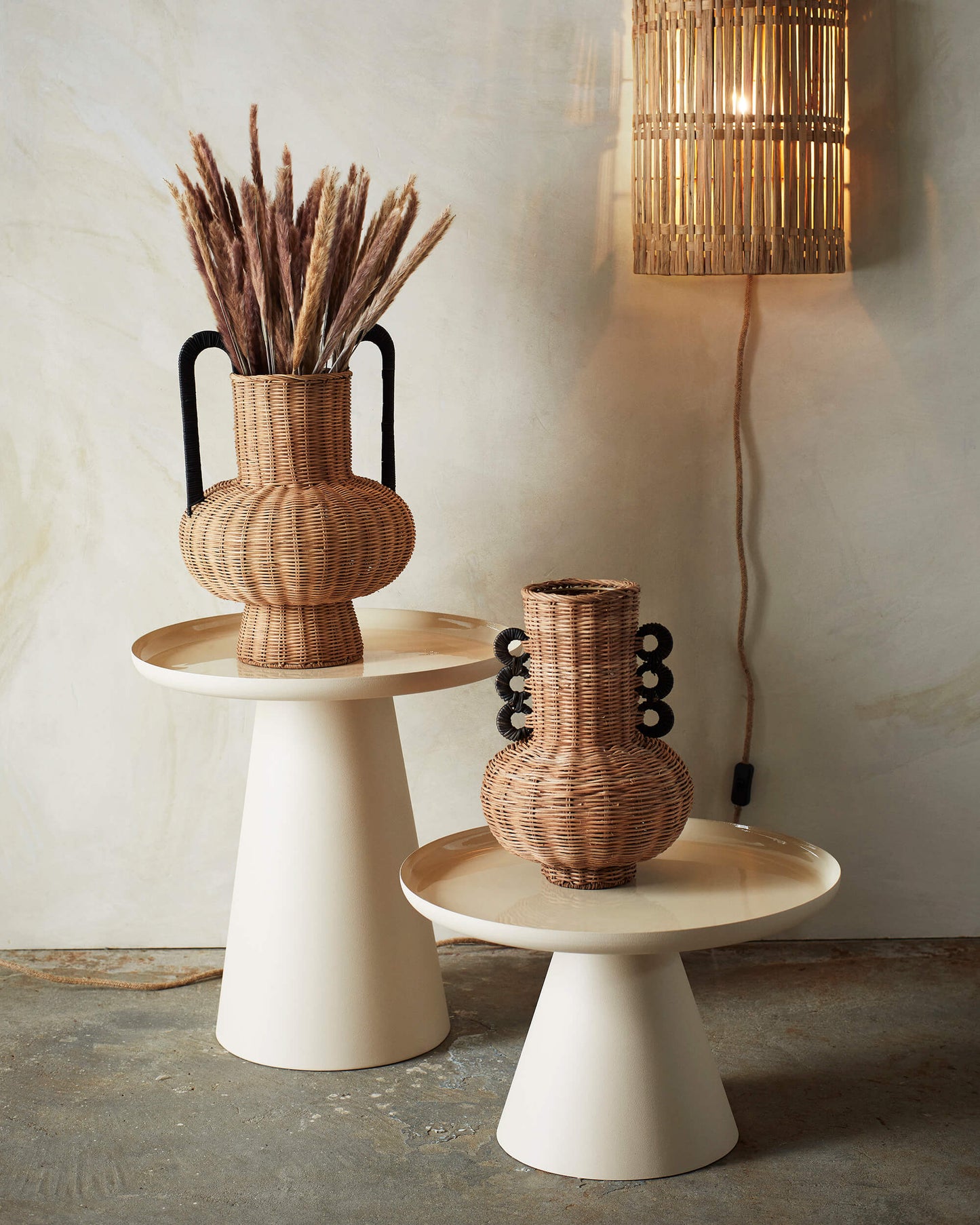 Tables d'appoint métal laqué - Ivoire