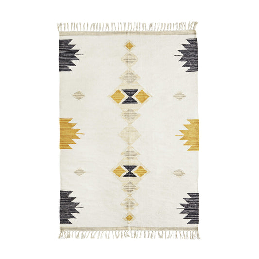 Tapis Kilim coton 120x180 - Naturel/nuit