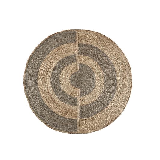 Tapis jute ø120cm - Gris/Naturel