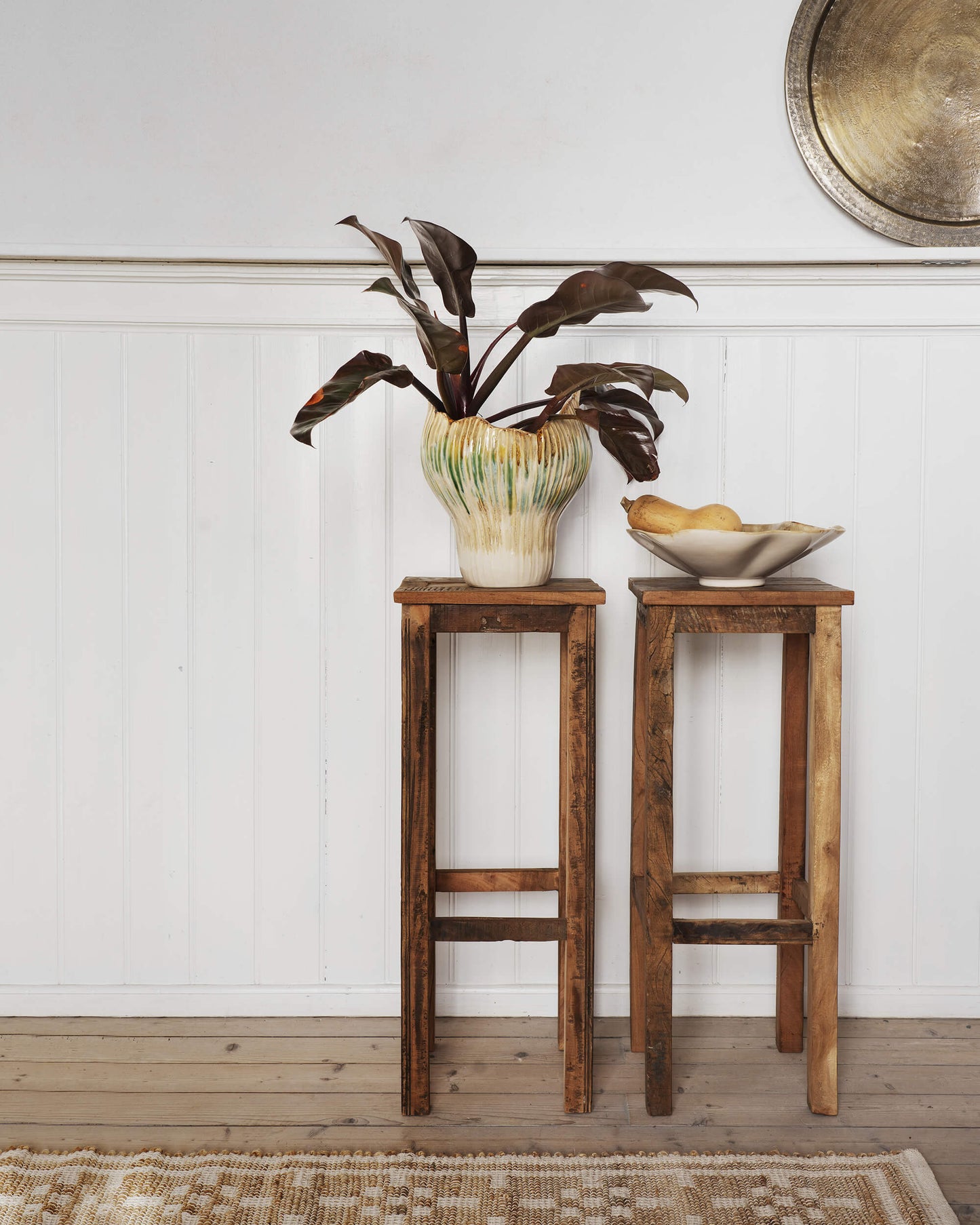 Vase en céramique Rétro Floral - S