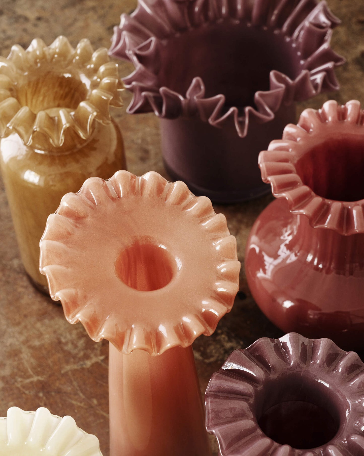 Vase en verre soufflé - Caramel
