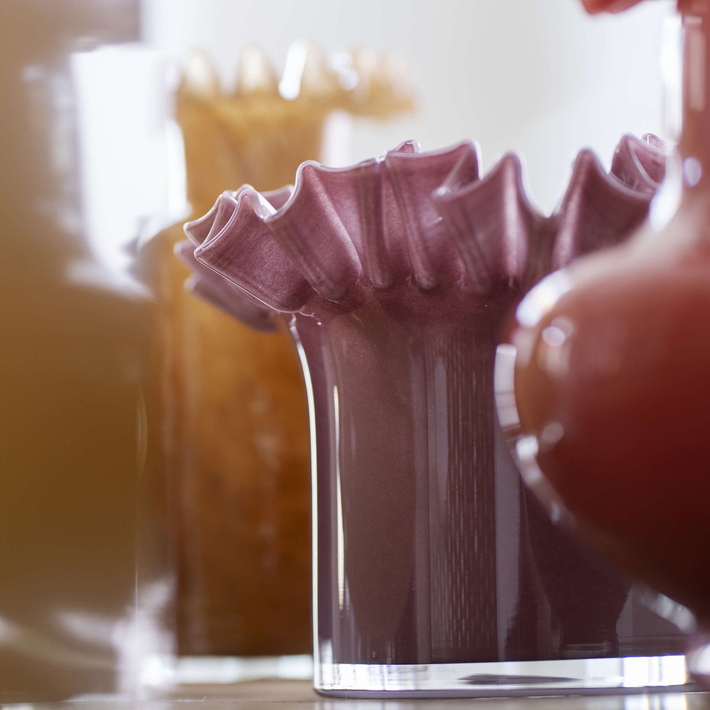 Vase en verre soufflé - Caramel