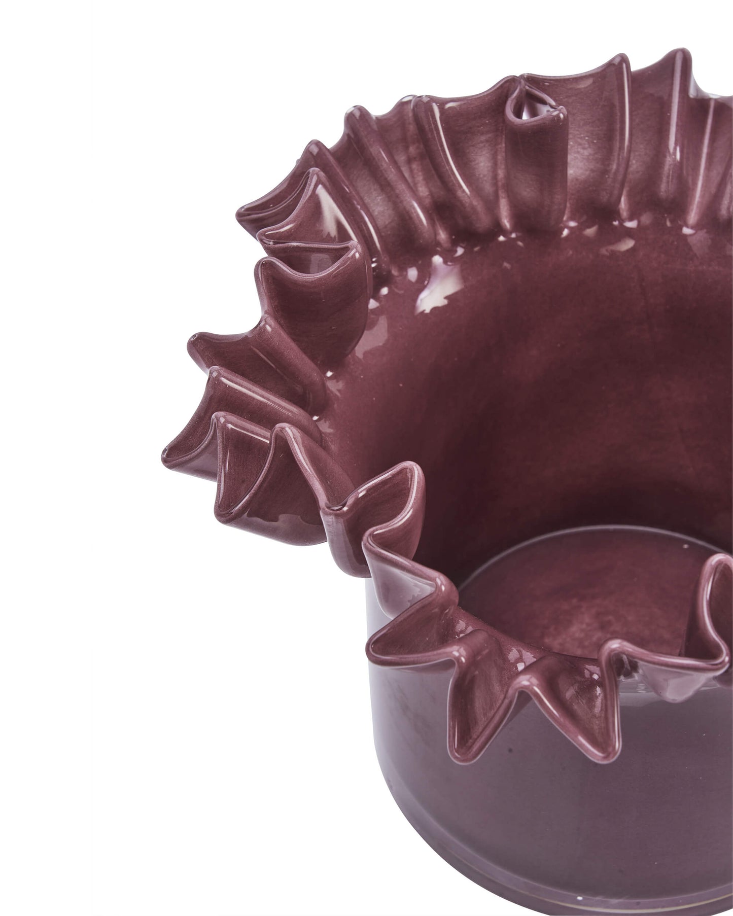 Vase en verre soufflé - Prune