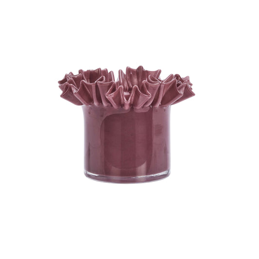 Vase en verre soufflé - Prune