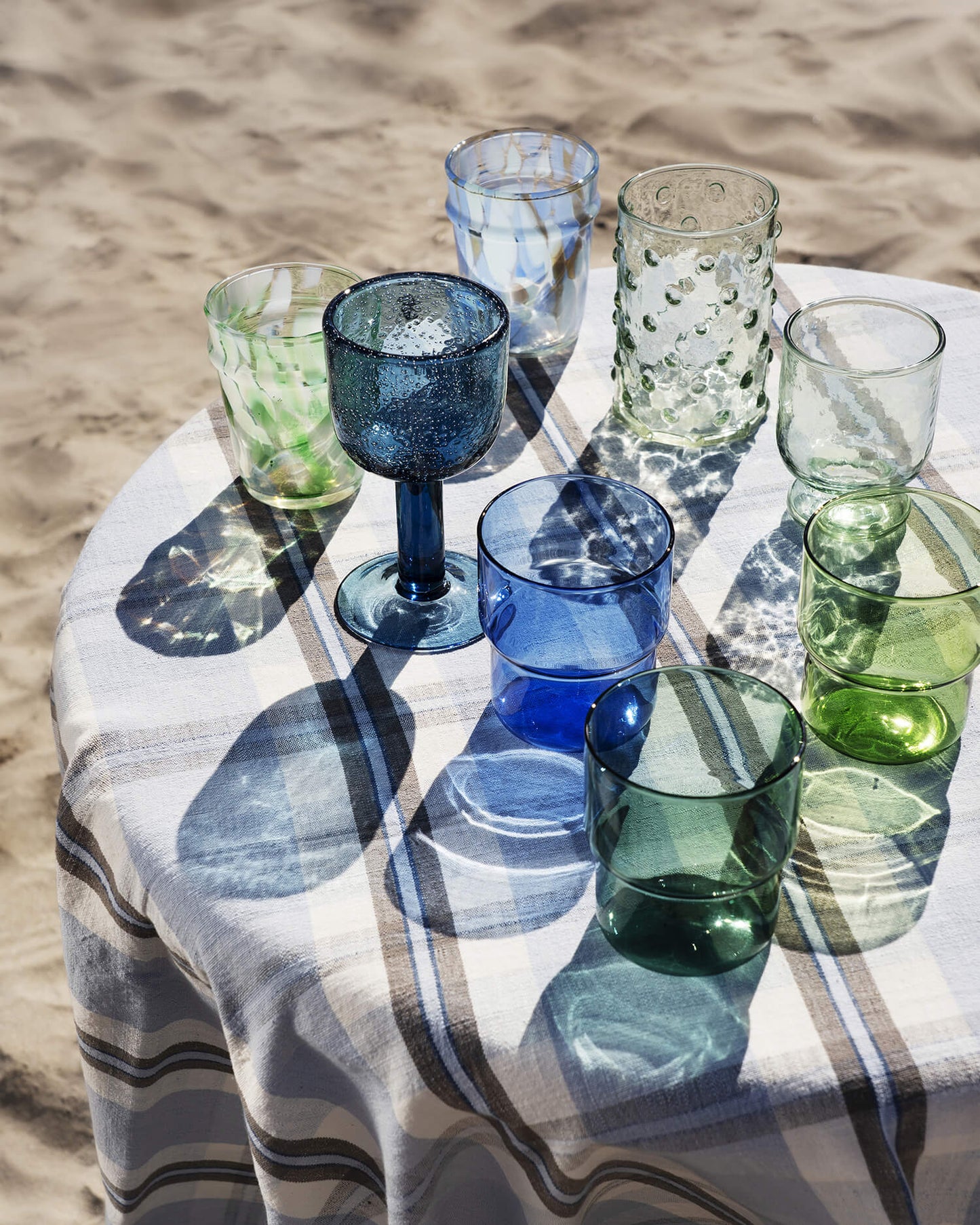 Verre haut à bulles relief