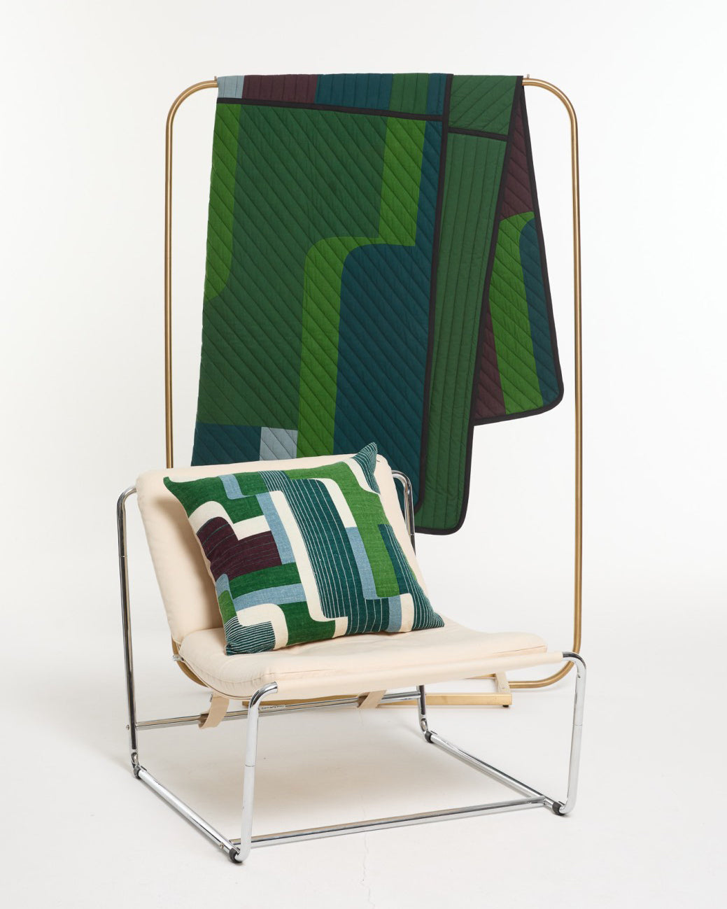 Housse de coussin en soie "Petra" - Vert