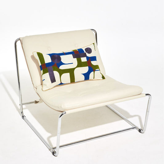 Housse de coussin "Calice" soie - Bleu