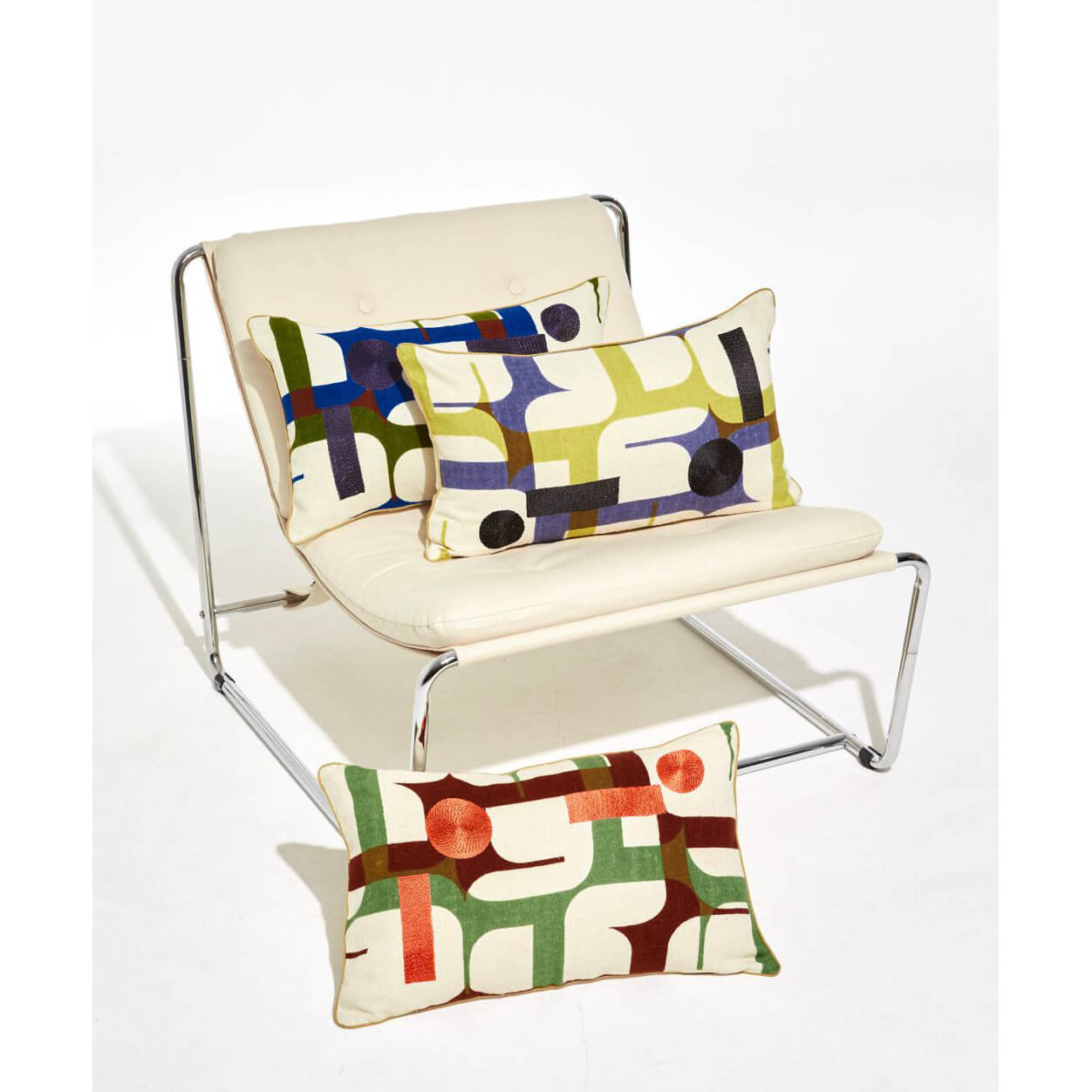 Housse de coussin "Calice" soie - Tan