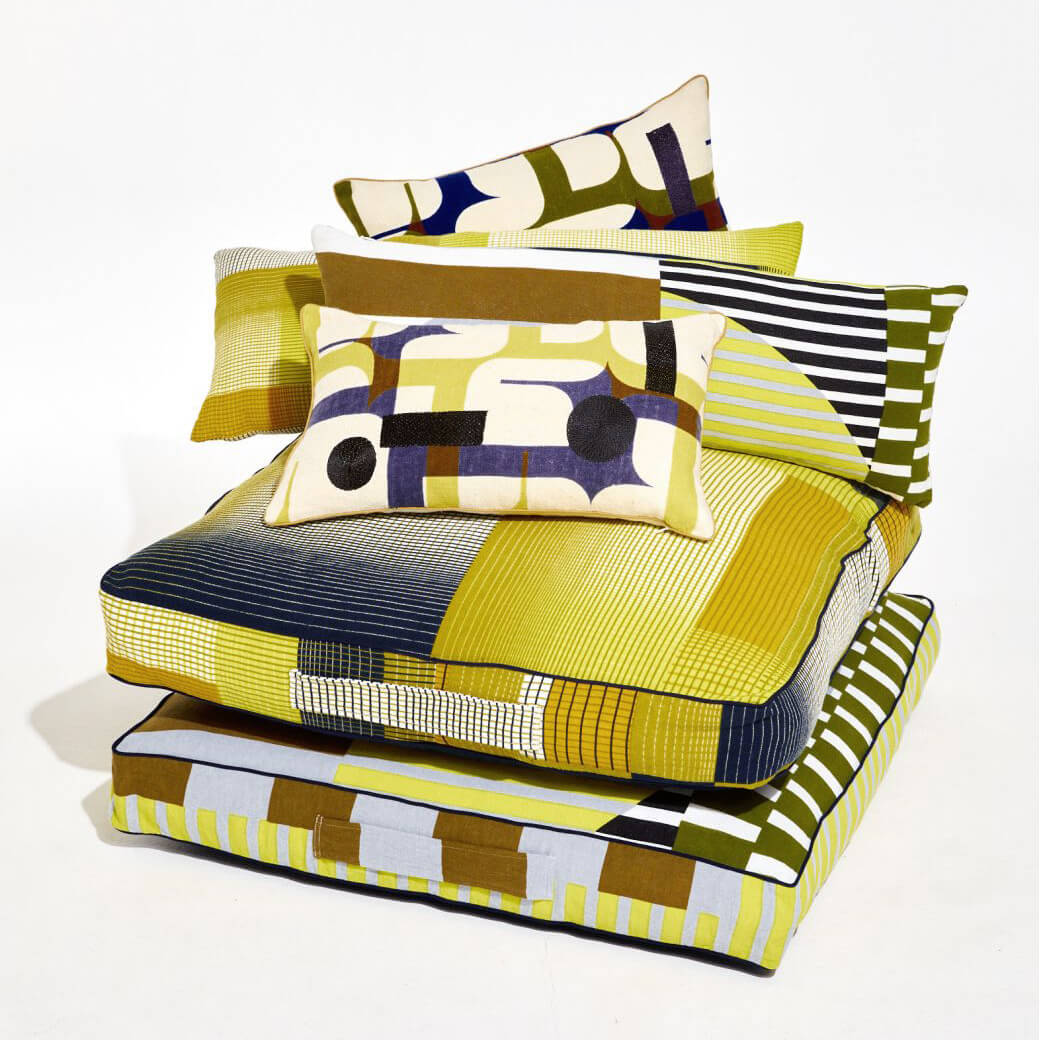 Housse de coussin XL "Sol" - Kaki