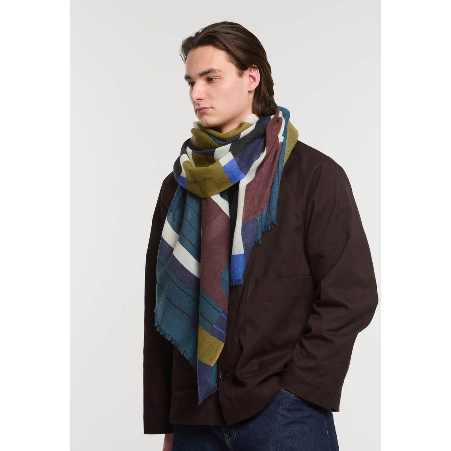 Foulard en laine "Petra" - Bleu