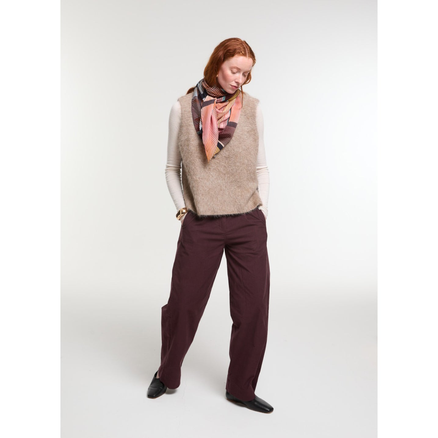 Foulard en soie "Prisme" - Nuit